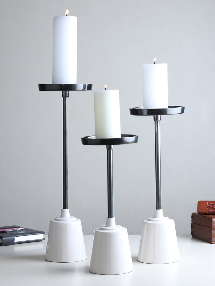 Altura Medio  Black Nickel  Candle holder Medium M.M.I. OVERSEAS