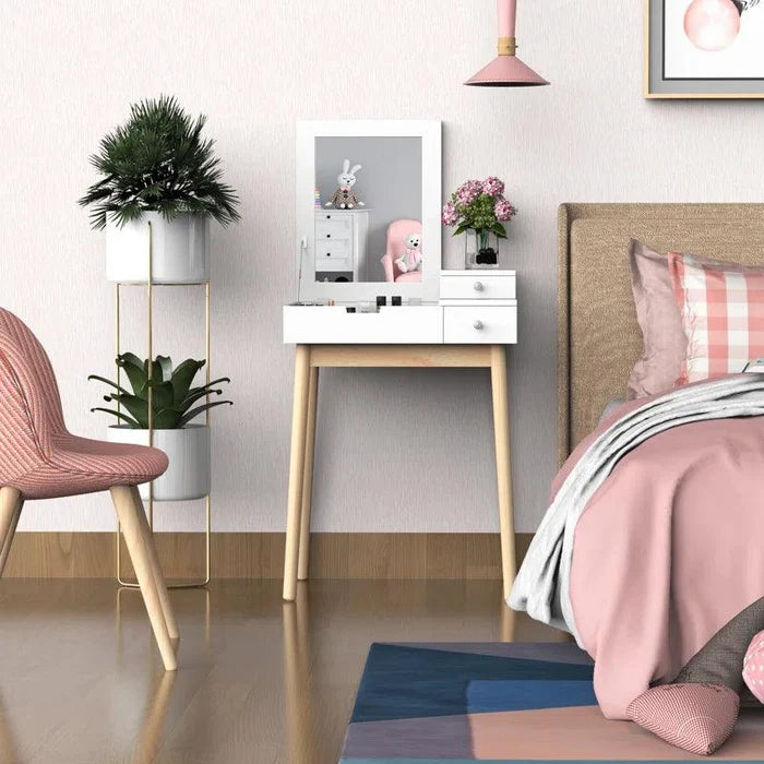 Alva Dressing Table with Mirror - Ouch Cart