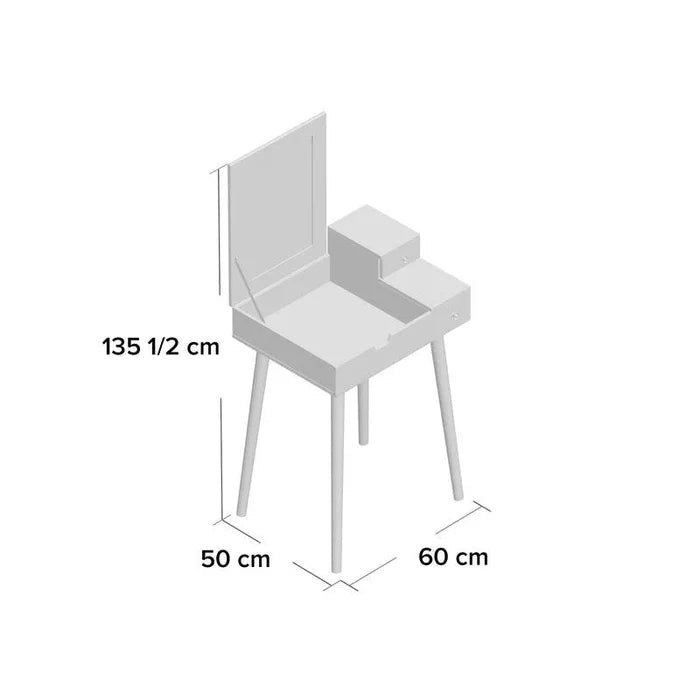 Alva Dressing Table with Mirror - Ouch Cart