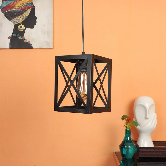 Antique Black Iron Cluster Hanging Lights - Ouch Cart