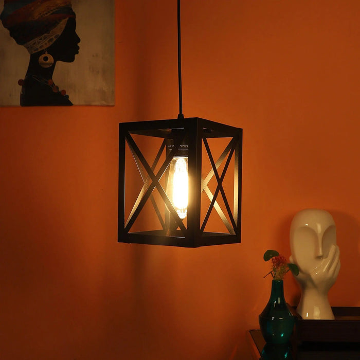 Antique Black Iron Cluster Hanging Lights - Ouch Cart