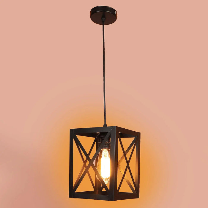Antique Black Iron Cluster Hanging Lights - Ouch Cart