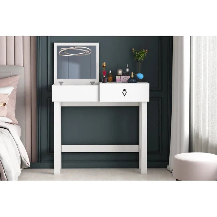 Aoi Dressing Table with Mirror Ouch Cart