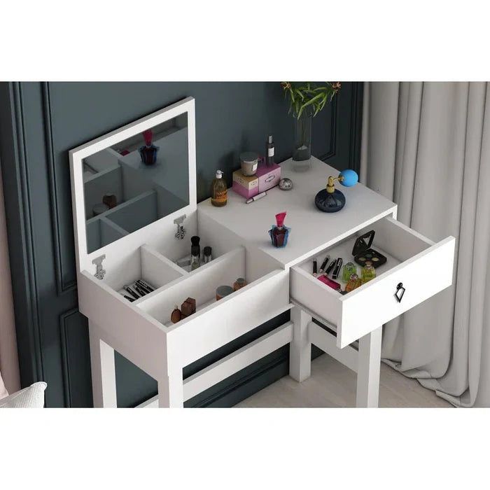 Aoi Dressing Table with Mirror Ouch Cart