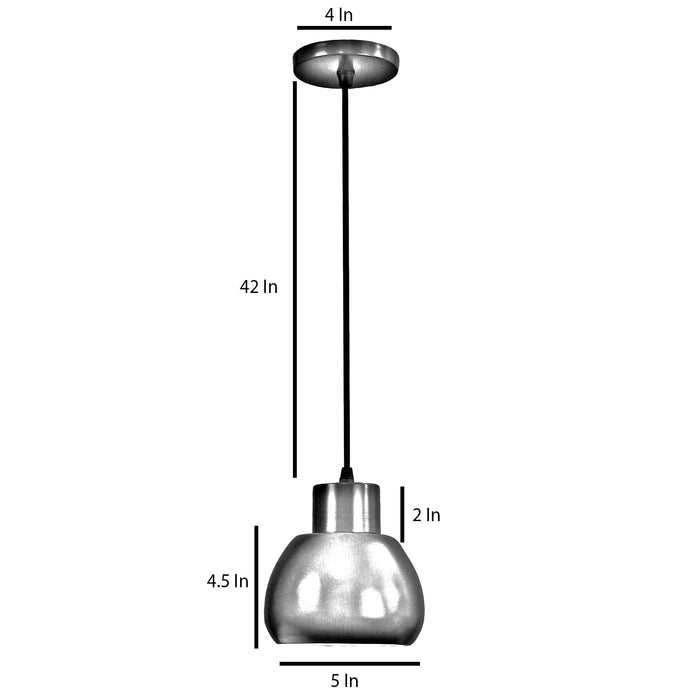Apple Grey Metal Hanging Light by SS Lightings - Ouch Cart