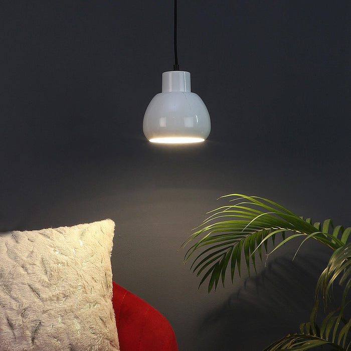 Apple White Metal Hanging Light by SS Lightings - Ouch Cart