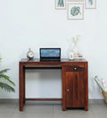 Arno Sheesham Wood Writing Table In Honey Oak Finish, - Ouch Cart