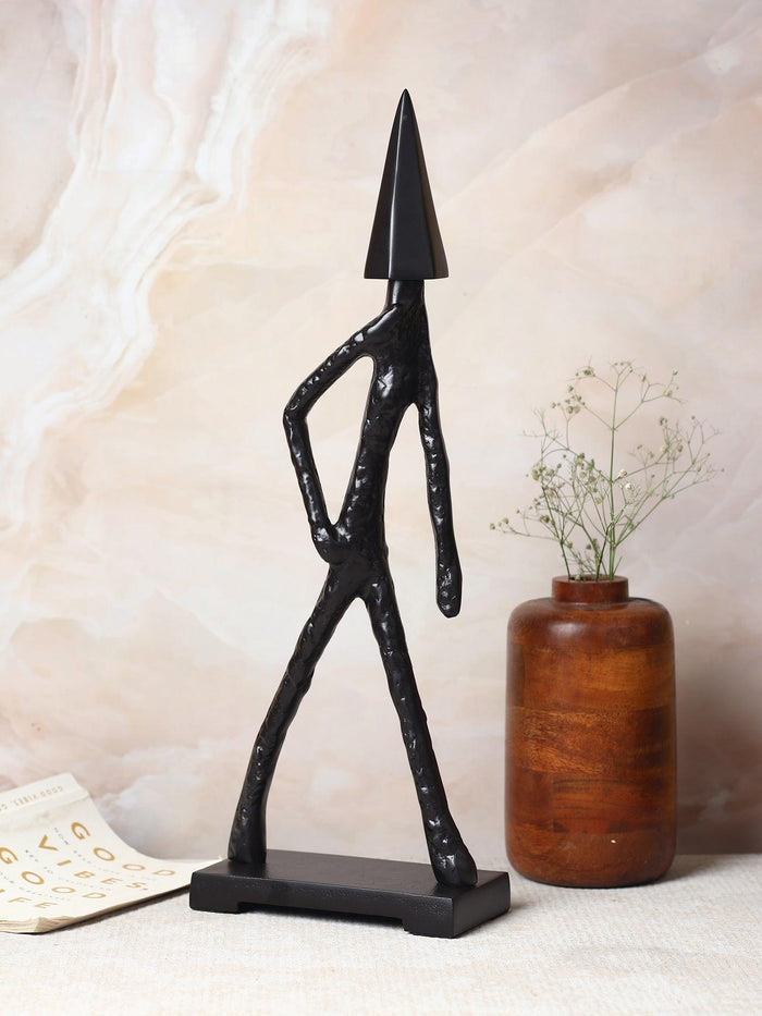 Arrowed Being Sculpture in Black - Ouch Cart