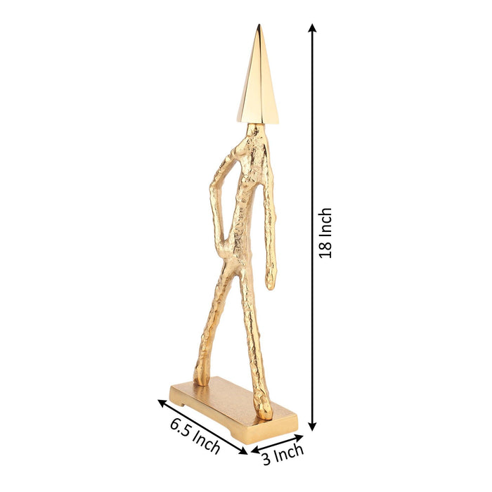 Arrowed Being Sculpture in Gold - Ouch Cart