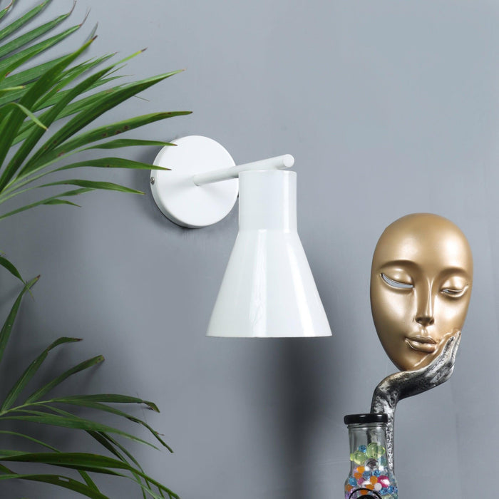 Art Deco White Metal Wall Light By SS Lightings - Ouch Cart