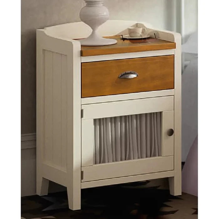 Asha  1 Door 1 Drawer Bedside Table Ouch Cart