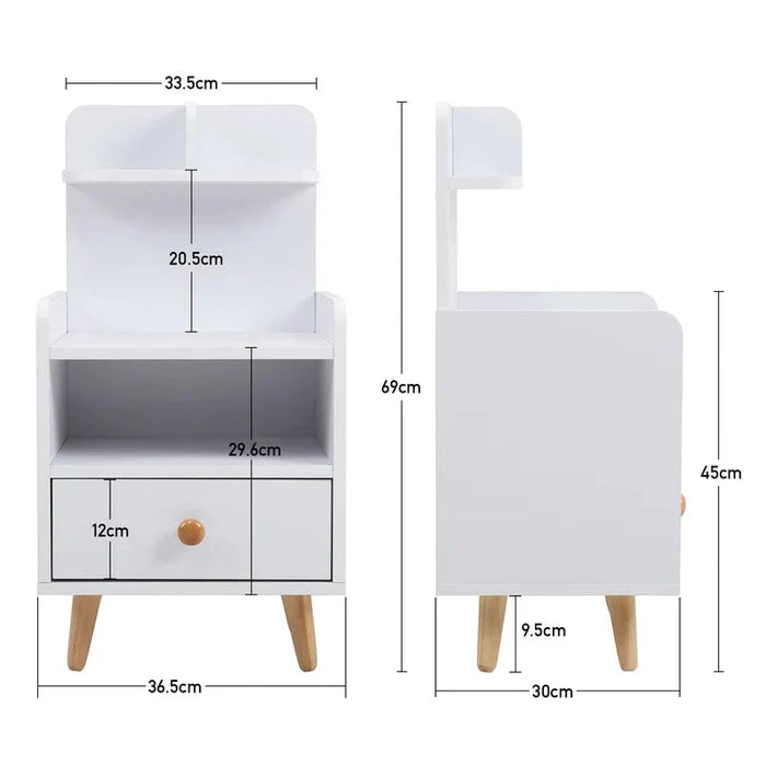 Ashley 1 Drawer Bedside Table Ouch Cart