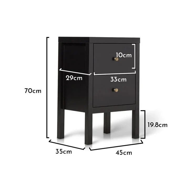 Aurora Manufactured Wood Bedside Table Ouch Cart