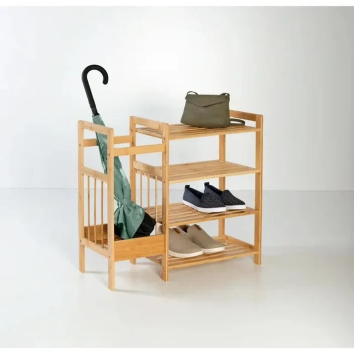 Bamboo Shoe Rack – Natural Finish