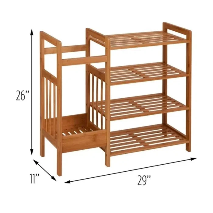 Bamboo Shoe Rack – Natural Finish