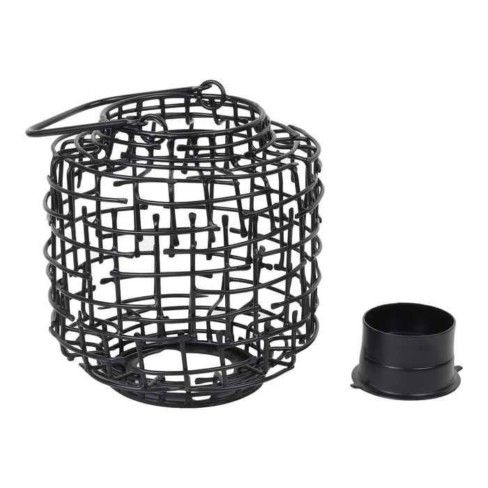Basketweave Black Tea Light Holder M.M.I. OVERSEAS