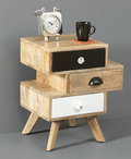 Beautiful Design Mango Wood Bedside chest with 3 Drawer Storage - Ouch Cart