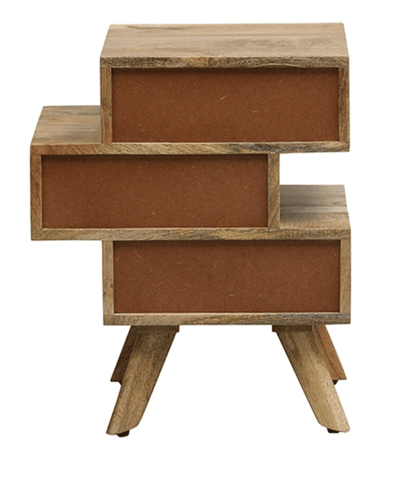 Beautiful Design Mango Wood Bedside chest with 3 Drawer Storage - Ouch Cart