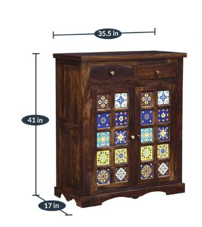Beautiful Design Sheesham Wood shoe rack - Ouch Cart