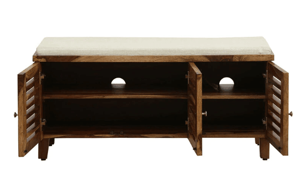 Beautiful Sheesham Wood Shoe Rack Cabinet - Ouch Cart