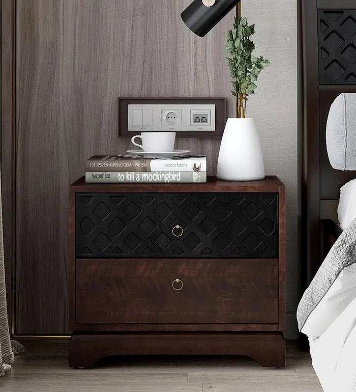 Bedside Table In Brown Colour - Ouch Cart