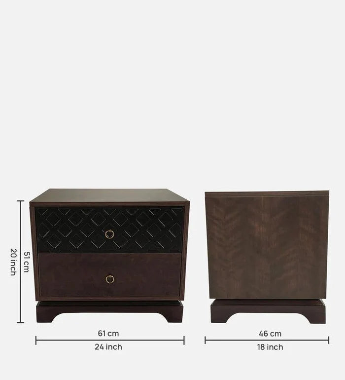 Bedside Table In Brown Colour - Ouch Cart