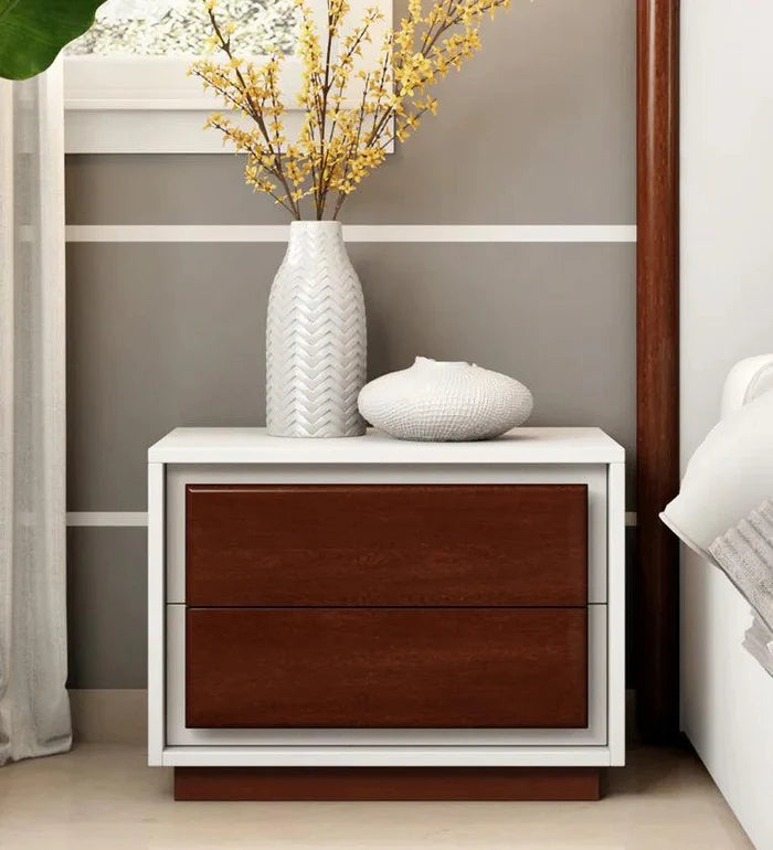 Bedside Table in Frosty White Colour - Ouch Cart