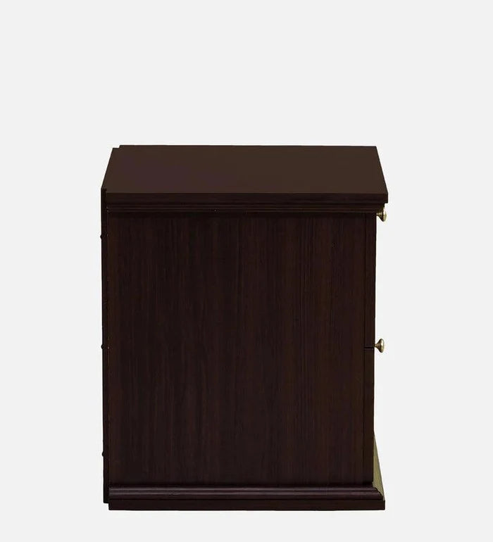 Bedside Table in Walnut Finish with Drawer - Ouch Cart