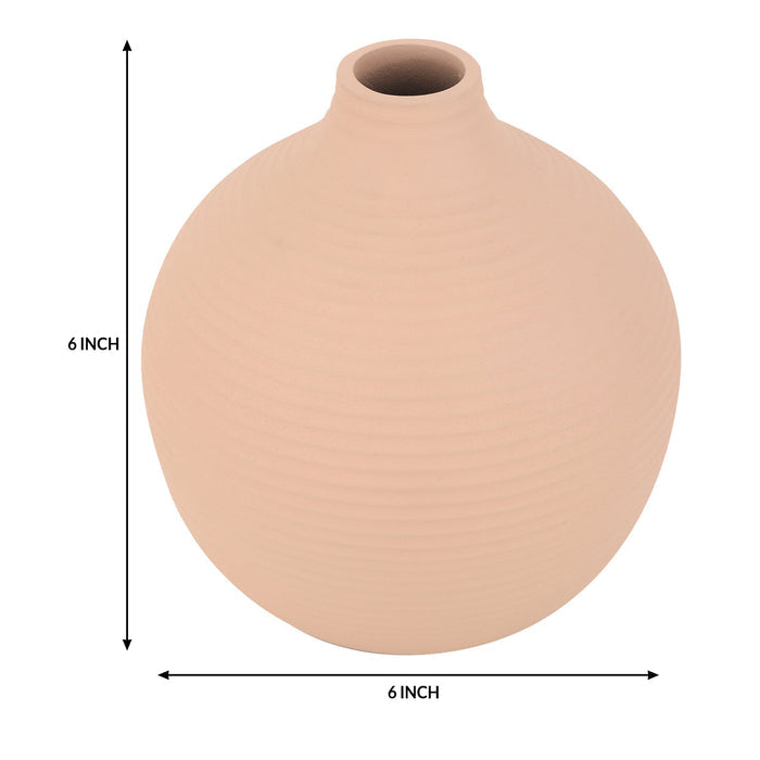 Bella Peach Enamel Vase M.M.I. OVERSEAS