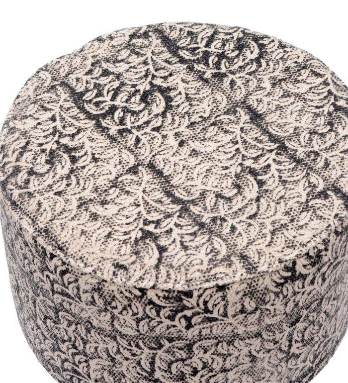 Belne Mango Wood Foot Stool In Black Colour - Ouch Cart