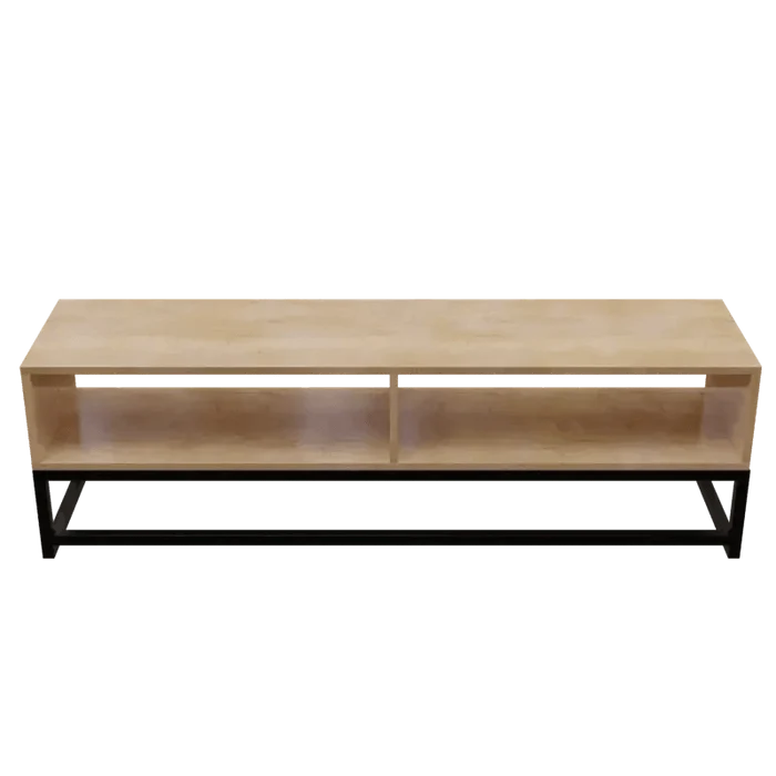 Benji TV Unit With Storage Space in Large Size in Wooden Texture - Ouch Cart