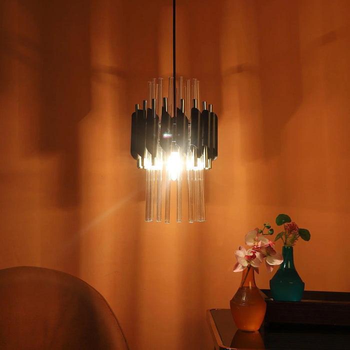 Black and Gold Metal Hanging Light - Ouch Cart
