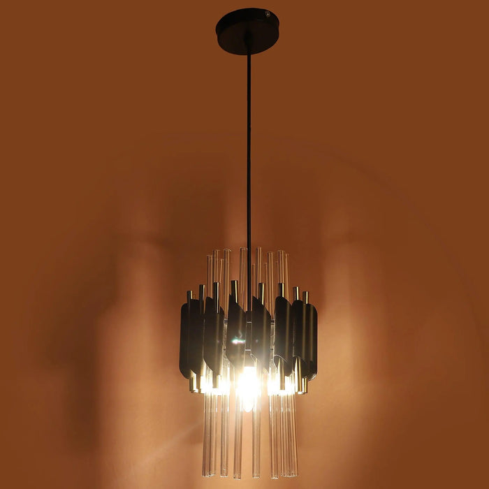 Black and Gold Metal Hanging Light - Ouch Cart