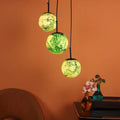Black And Green 3 Iron Cluster Hanging Light - Ouch Cart