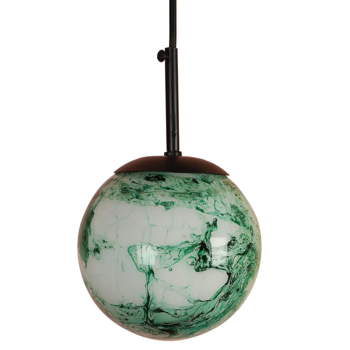 Black And Green 3 Iron Cluster Hanging Light - Ouch Cart