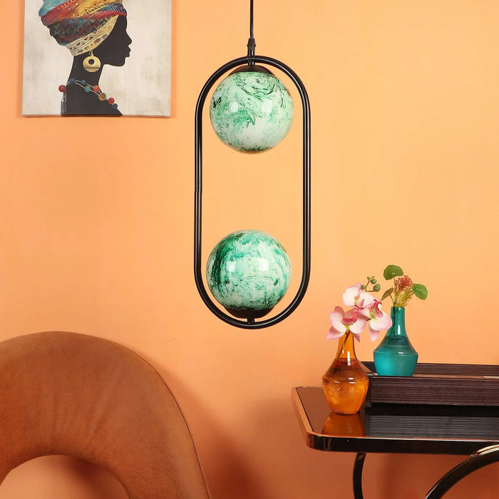 Black And Green Modern Metal Hanging Light - Ouch Cart