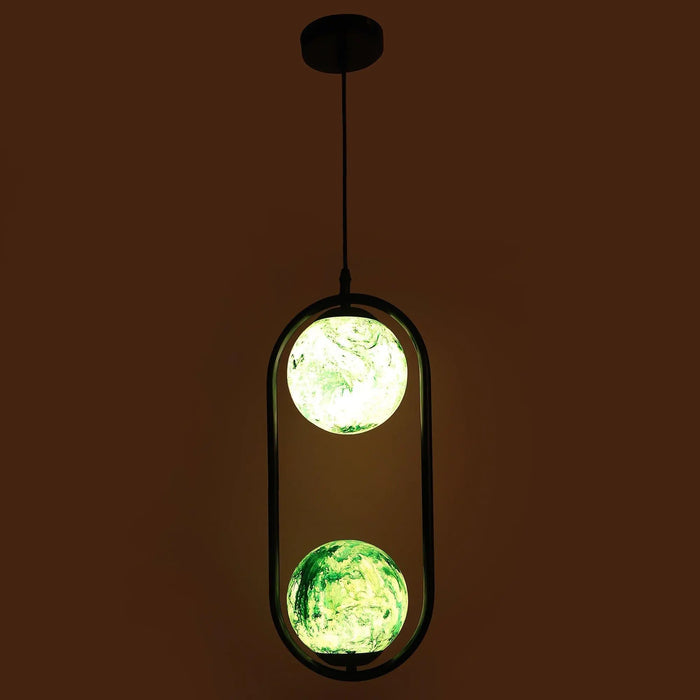 Black And Green Modern Metal Hanging Light - Ouch Cart