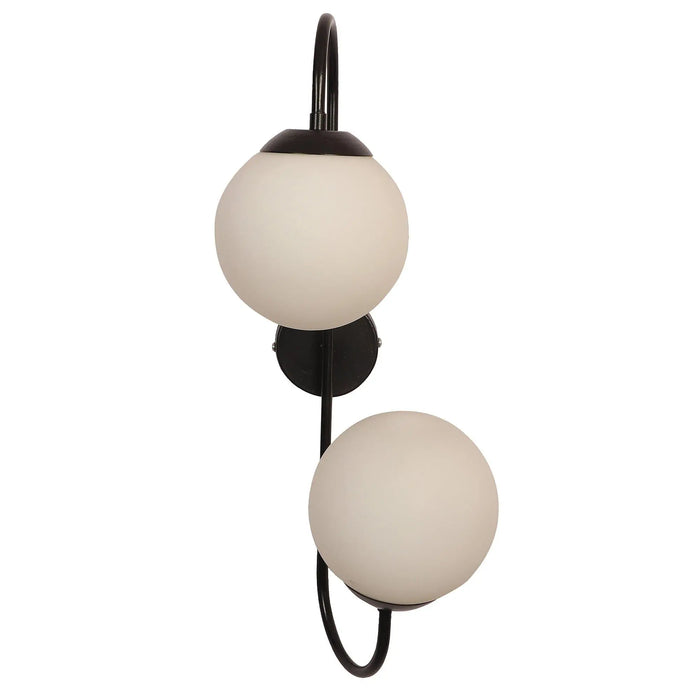 Black And White Iron 2 Wall Lights - Ouch Cart