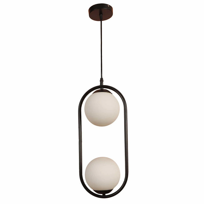 Black And White Modern Metal Hanging Light - Ouch Cart