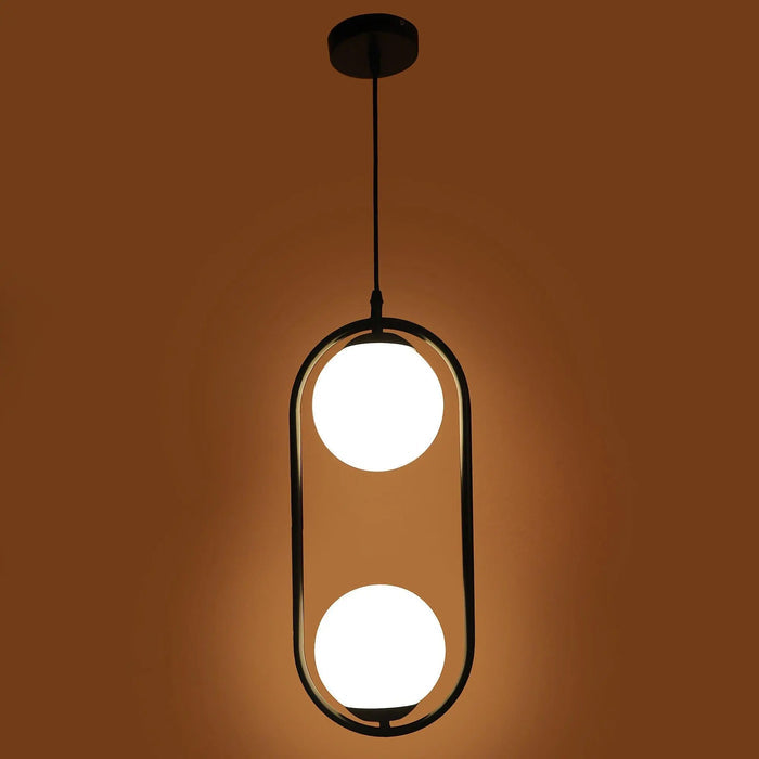Black And White Modern Metal Hanging Light - Ouch Cart
