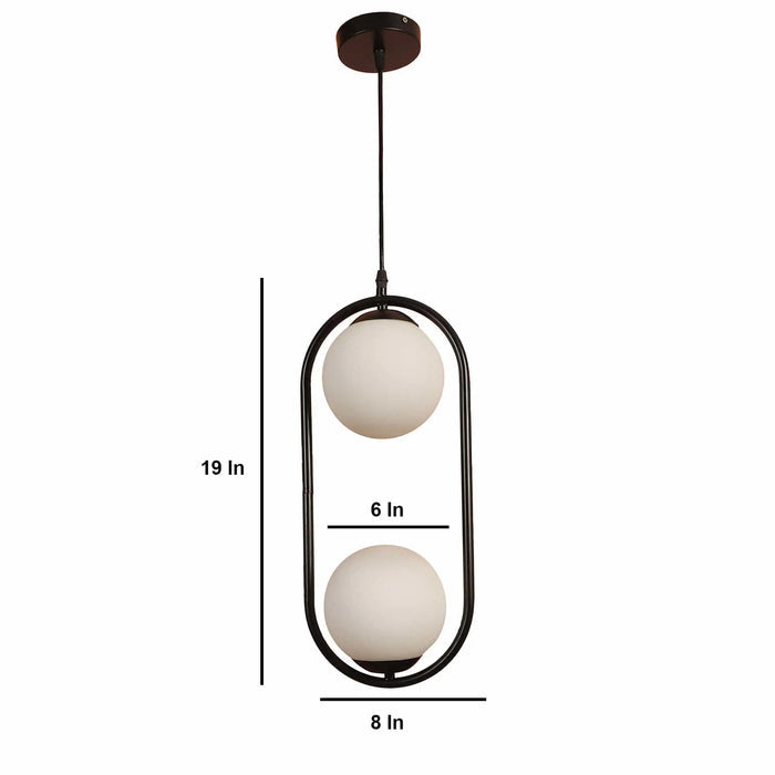 Black And White Modern Metal Hanging Light - Ouch Cart