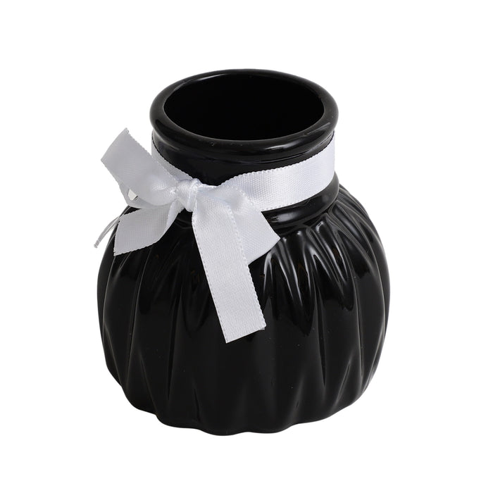 Black WaveCera Vase small M.M.I. OVERSEAS