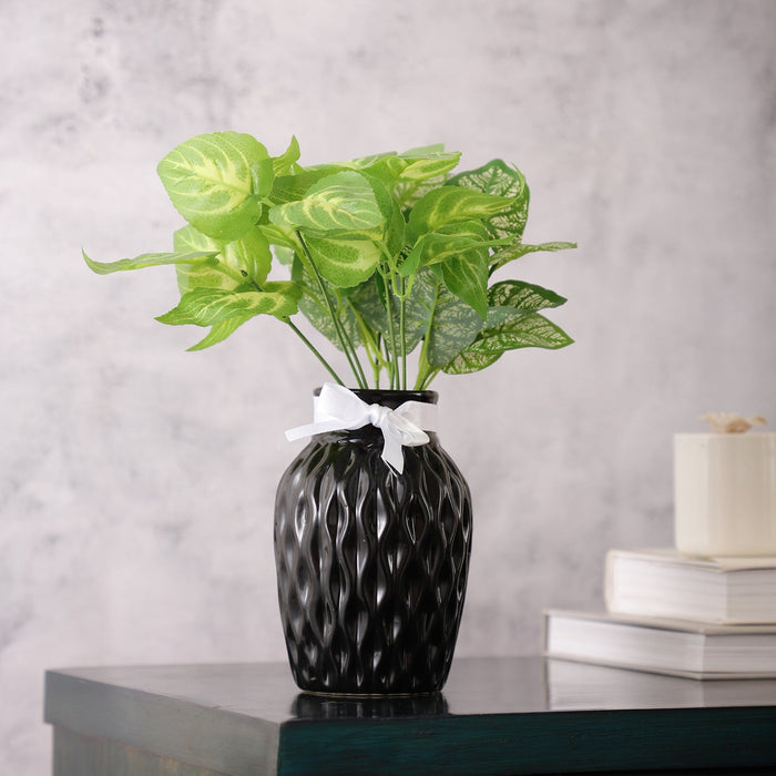 Black WaveCera Vase M.M.I. OVERSEAS
