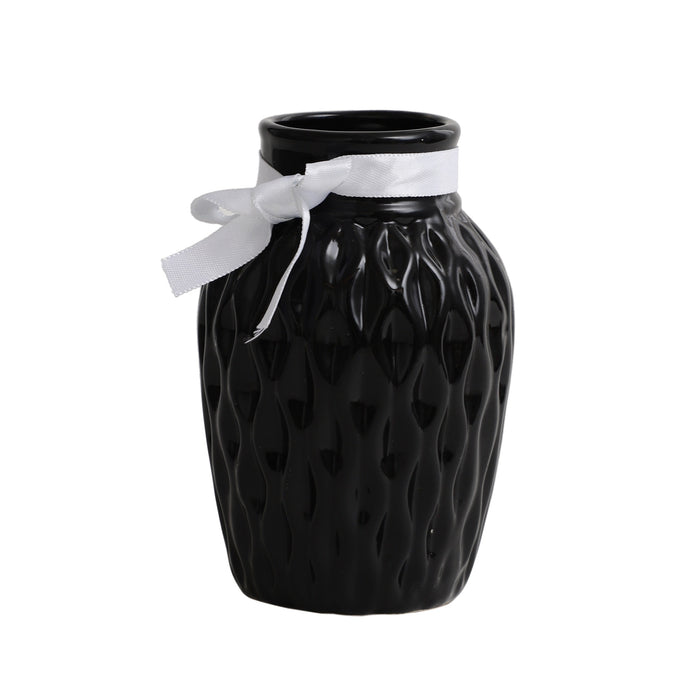 Black WaveCera Vase M.M.I. OVERSEAS