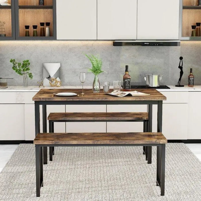Blomkest 4 - Person Breakfast Nook Dining Set - Ouch Cart