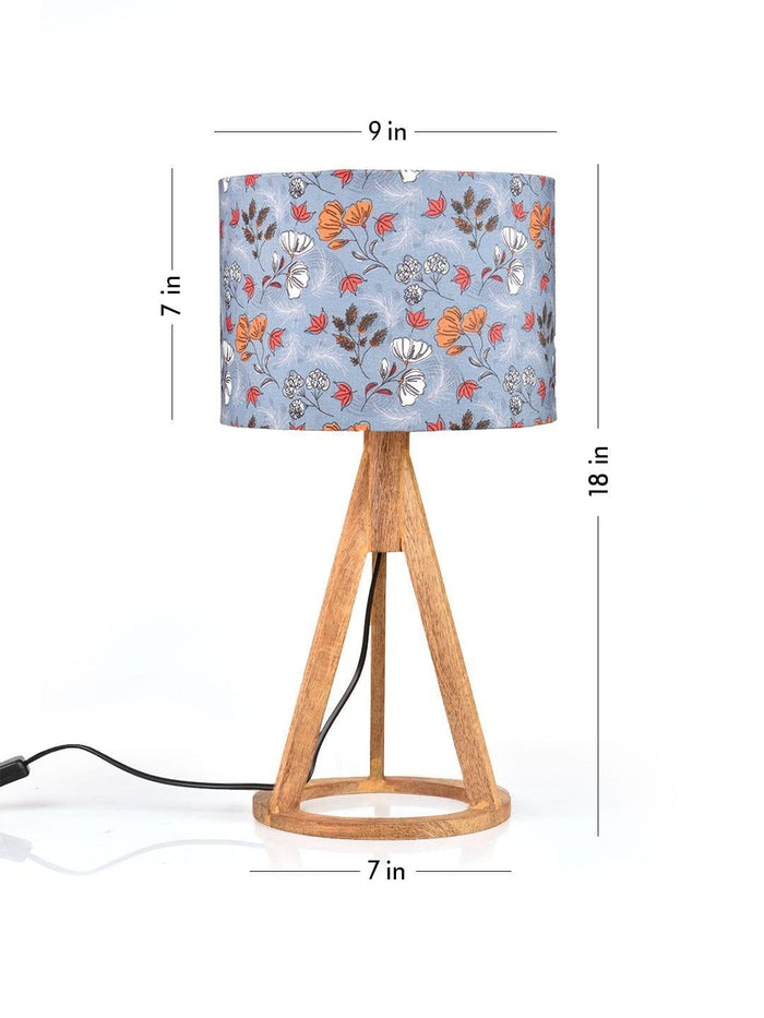 Blue Garden Trio Wooden Lamp - Ouch Cart