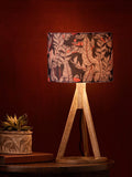 Blue Leaves Trio Wooden Lamp - Ouch Cart