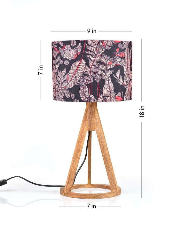 Blue Leaves Trio Wooden Lamp - Ouch Cart