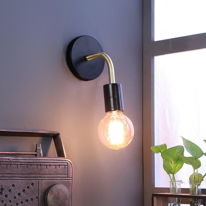 Brass Black Metal Wall Light by SS Lightings - Ouch Cart