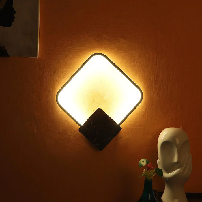Brown And White Iron Wall Light - Ouch Cart